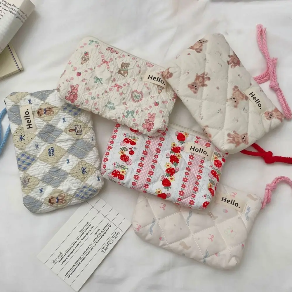 

Креативные стеганые хлопковые кошельки для монет, мини-кошелек для монет с героями мультфильмов, большая вместительная сумка для наушников