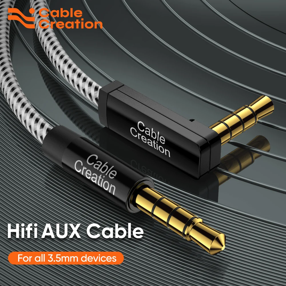 3.5mm Aux Cable Jack male to male TRRS  Cable 90 Degree Stereo Audio Cable Support Mic for Phone Speakers Xiaomi Redmi AUX Cord