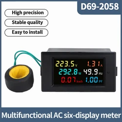 D69-2058 Six-Display Meter LCD Household Energy Meter Power Tester Intelligent Meter Digital Voltage and Current High-Precision