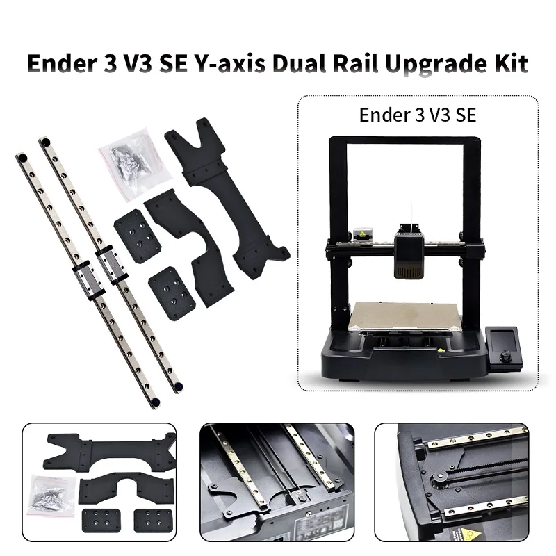 Imagem -06 - Ender v3 ke X-axis Duplo y Kit de Atualização com Placa Traseira Mgn9h 300 mm Guia Ferroviário Linear para Ender v3 se x y Eixo Impressora 3d