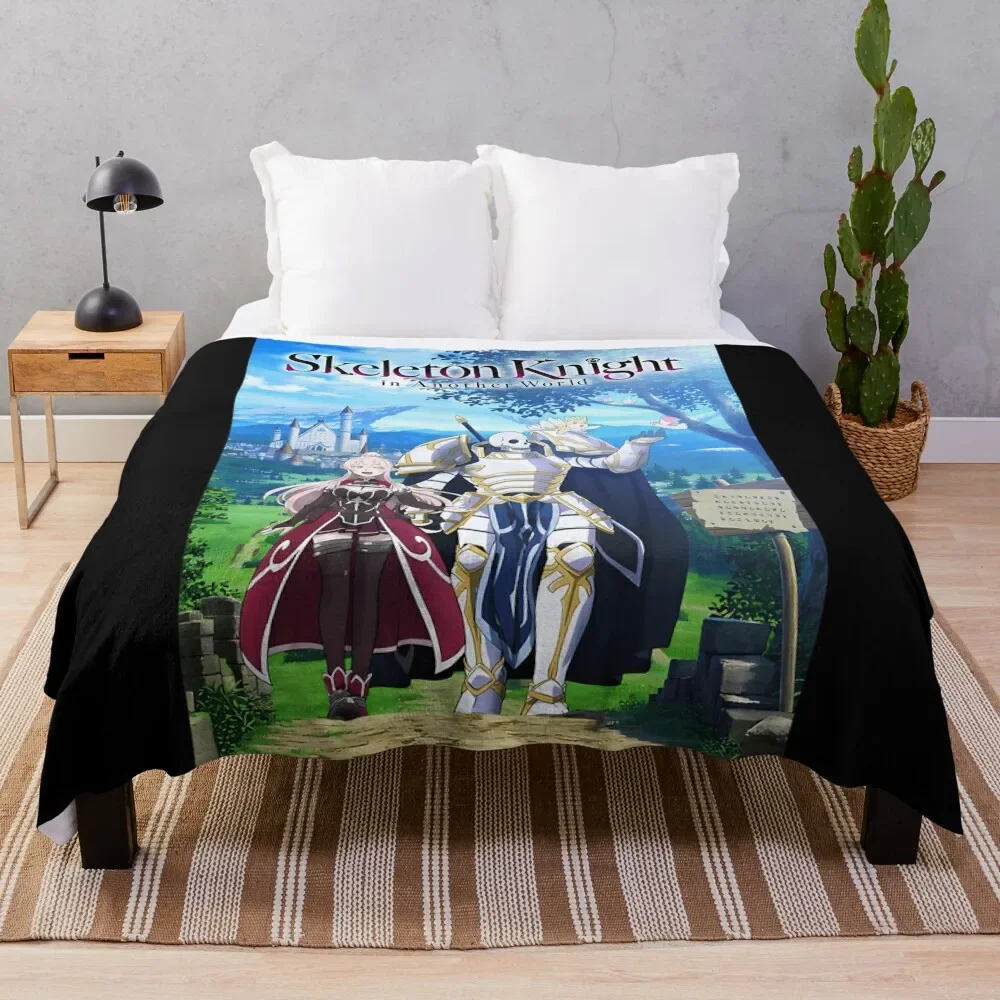 

Skeleton Knight in Another World. Throw Blanket Sofa Throw Sofa Luxury Thicken Polar Blankets
