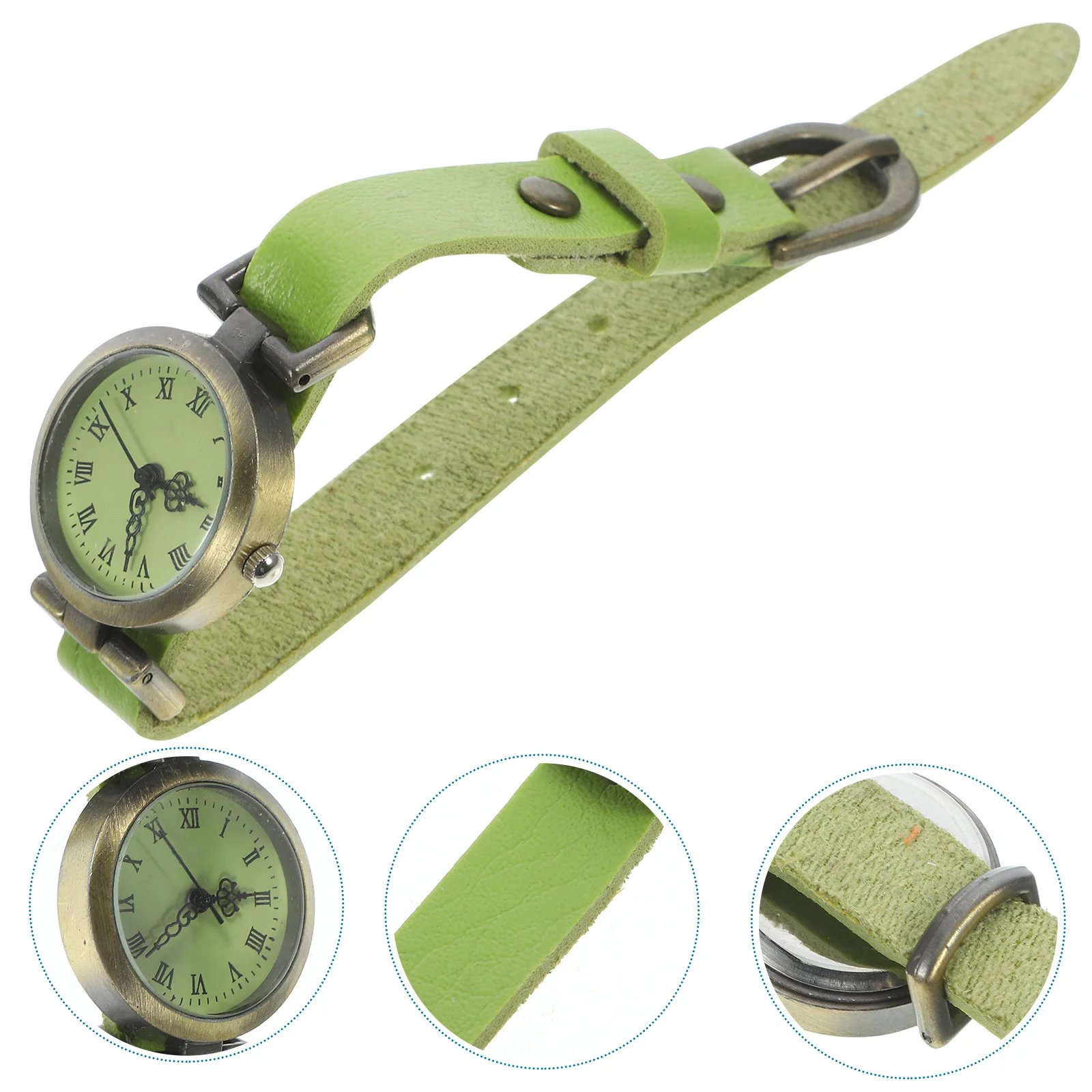 

Watch Ladies Wrist Watches Female Quartz Wristwatch for Woman Green Retro Women Digital