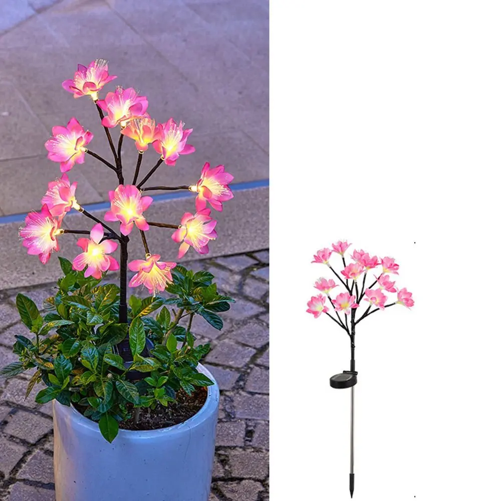 

Creative Plug-in Flower Solar Floor Lamp Simulated Waterproof Landscape Lawn Lamp Warm light LED Garden Lights Yard Lawn Path