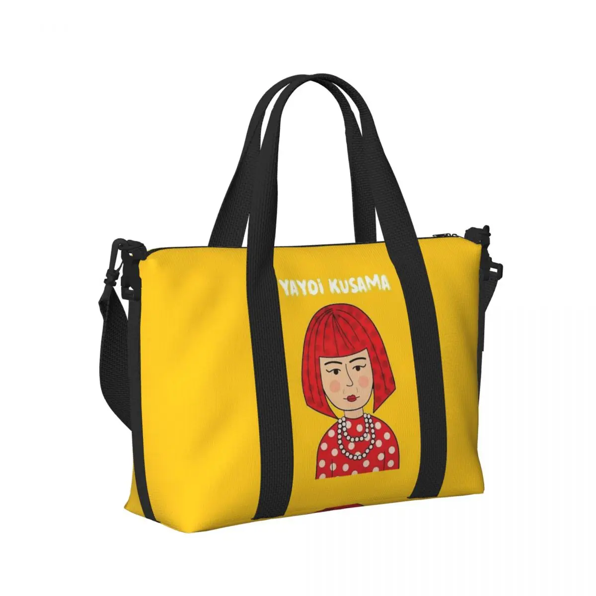 

Yayoi Kusama Abstract Painting Beach Travel Bag Large Capacity Tote Bags for Gym Yoga Women Shopping Duffle Shoulder Bag