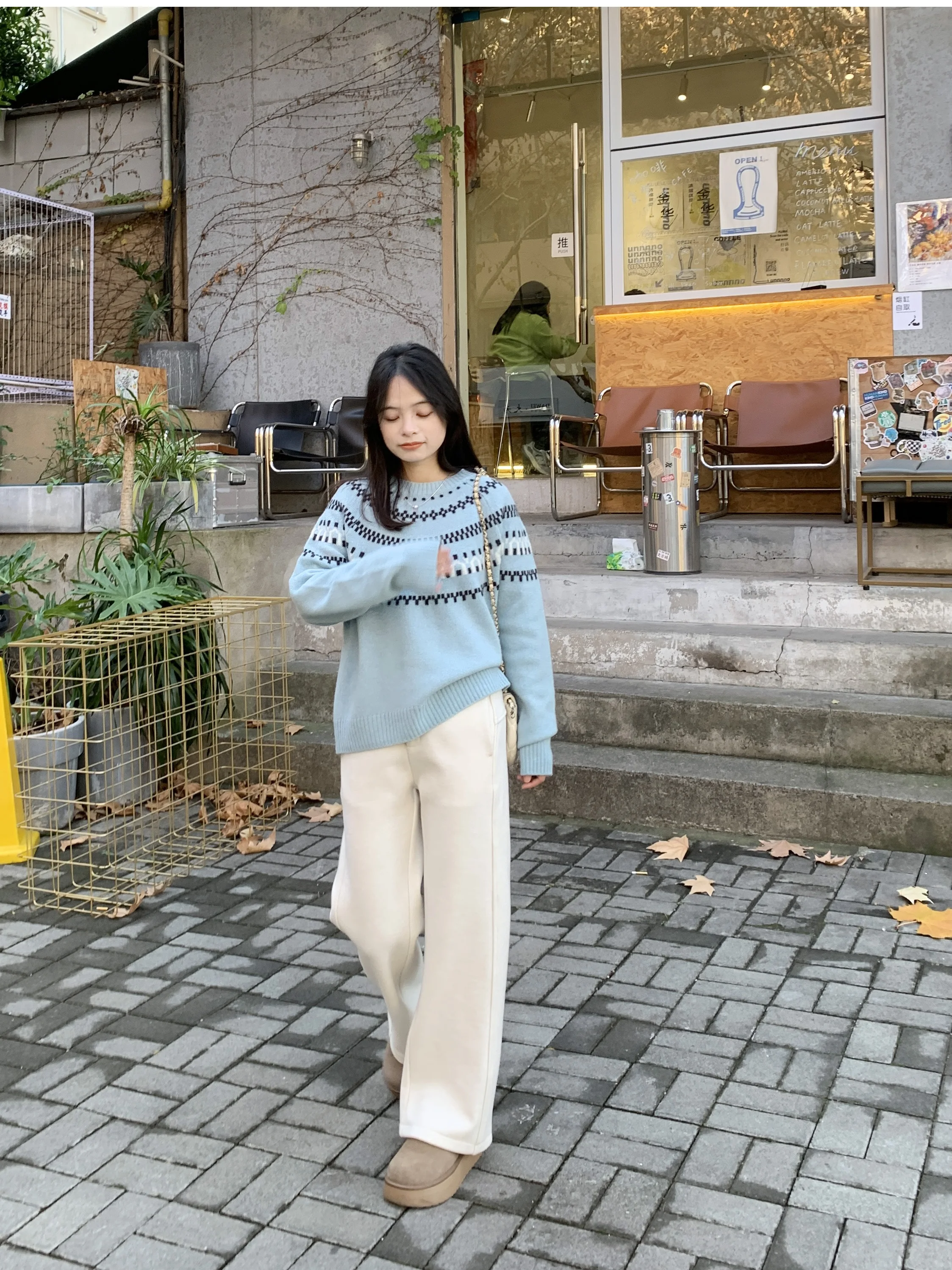 

White Fce Lined Slim Straight Leg Pants Small Size ey Floor Length Trousers Casual High Waist Polyester Blend