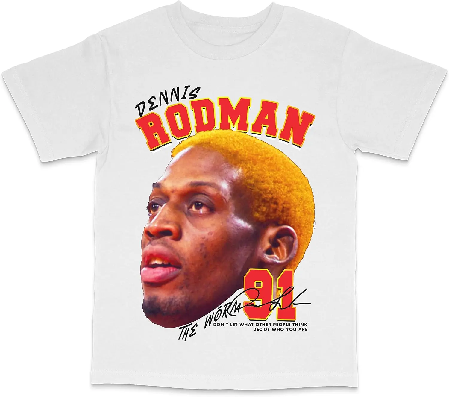 The Worm Dennis 91 Face Chicago Basketball Legend Retro Vintage Style T-Shirt