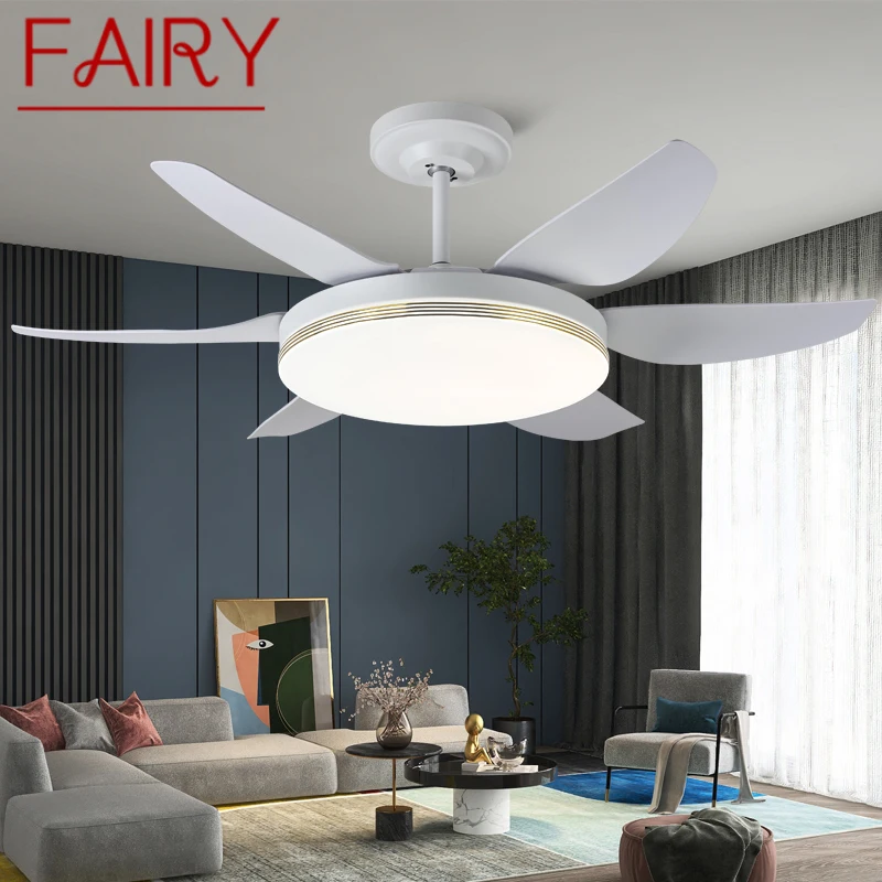 FAIRY Fan Light Nordic LED Ceiling Fan Light Modern Minimalist Restaurant, Living Room, Bedroom Commercial Electric Fan