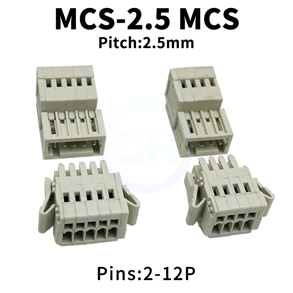 

(10 pcs) MCS 2.5mm Spring Loaded Terminal Block Pair Connector Solderless Butt Joint with Snap Set MCS-2.5 2-12Pin