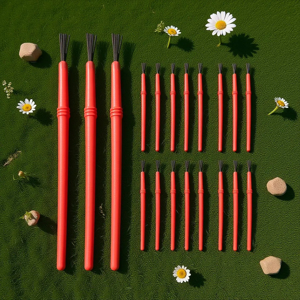 

50Pcs Small Painting Brush Set Plastic Paintbrushes Kit for Gouache Watercolor Graffiti Fine Liner Art Supplies Students Artists