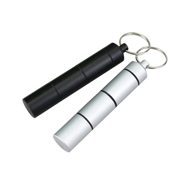 Mini Porta-Pílulas de Alumínio à Prova d'Água, Portátil e Selado, Organizador Diário com 3 Compartimentos para Viagem, Medicamentos, Vitaminas e Óleo de Peixe