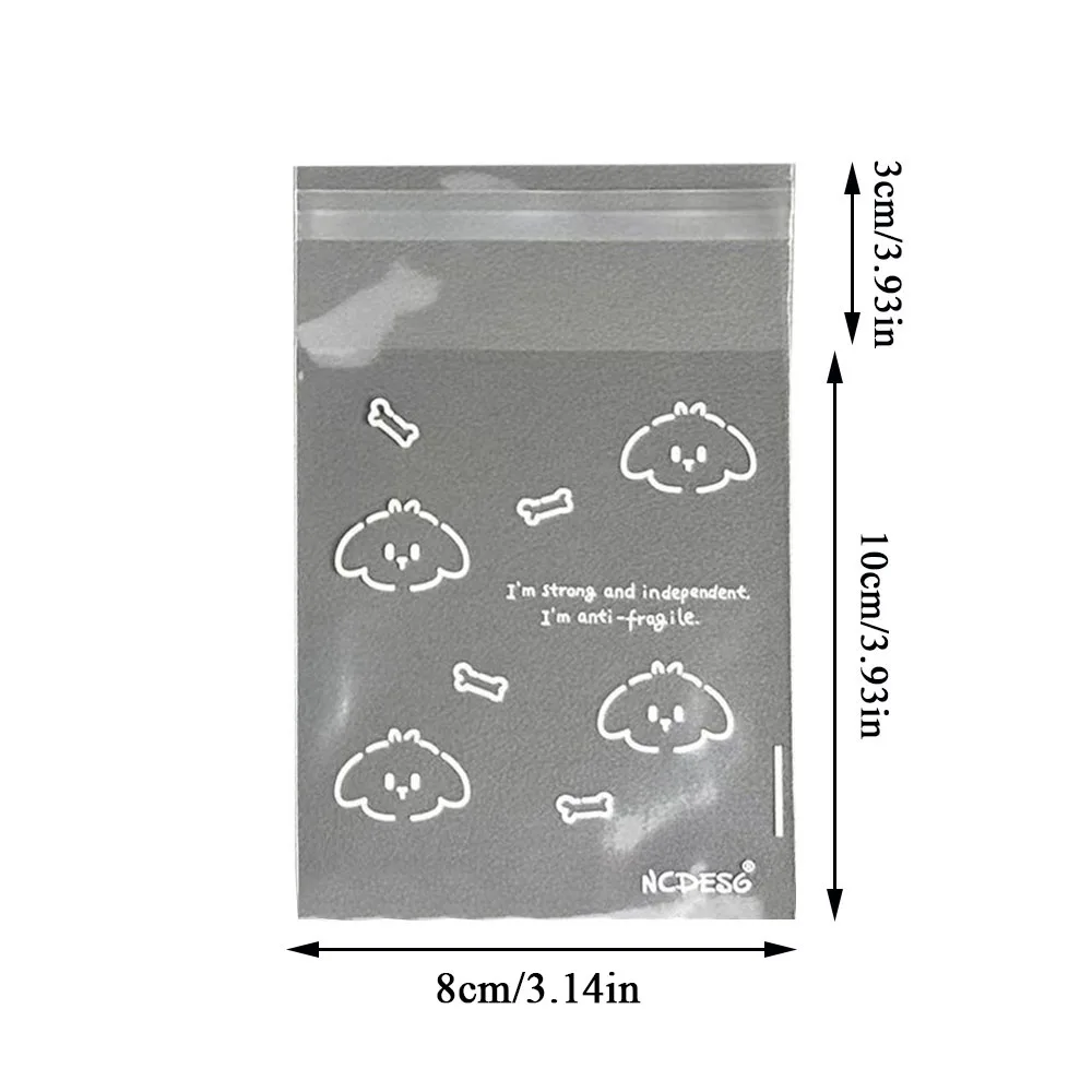 50pcs Cartoon Card Protective Sleeve Self-adhesive Opp Bag Transparent Gaming Card Sleeves Card Cover Photo Packing Material