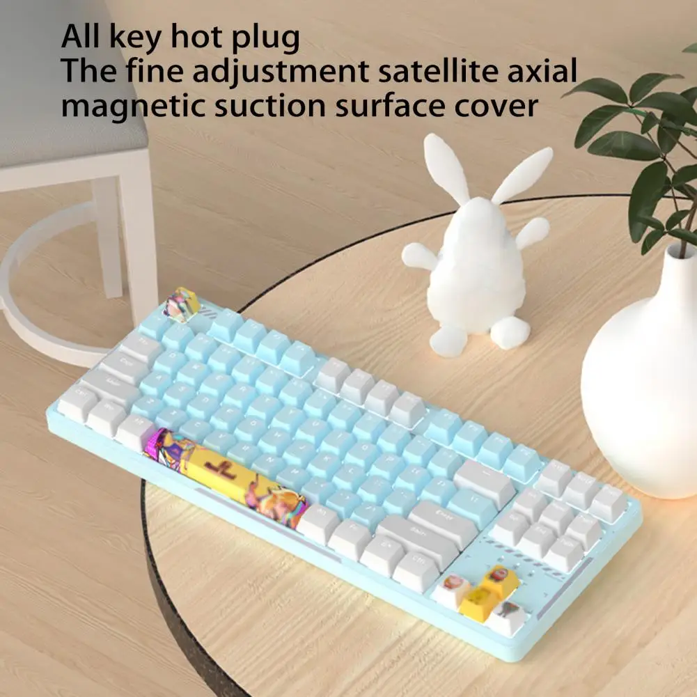 

Wear-resistant Stylish 87 Keys Game Office Wired Keyboard Noise Reduction Gaming Keyboard RGB Backlit Computer Accessories