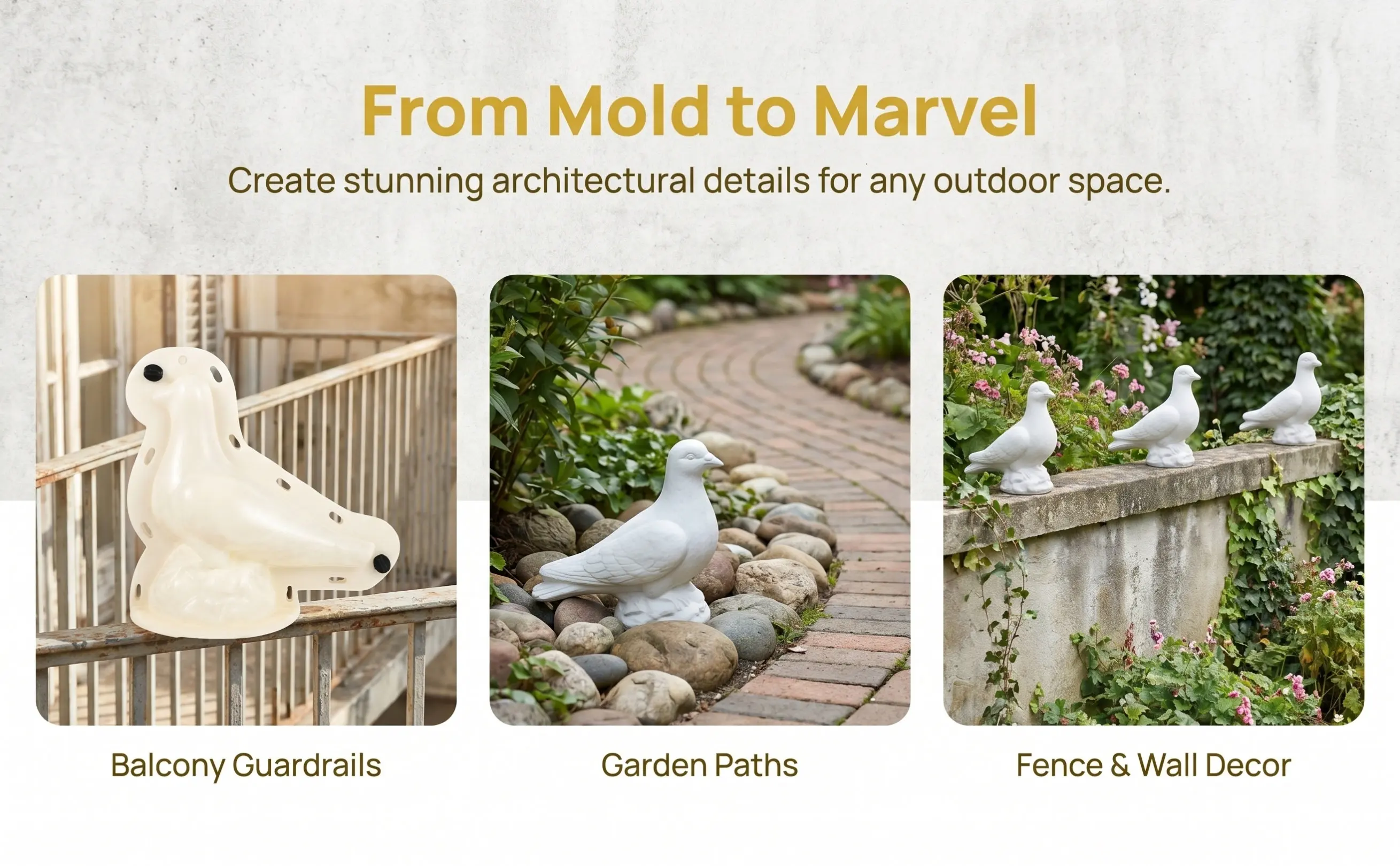 Multifunctional Balcony Guardrail Decoration Mold Roman Column Diy Cement Concrete Balustrade Form Lightweight Durable Easy