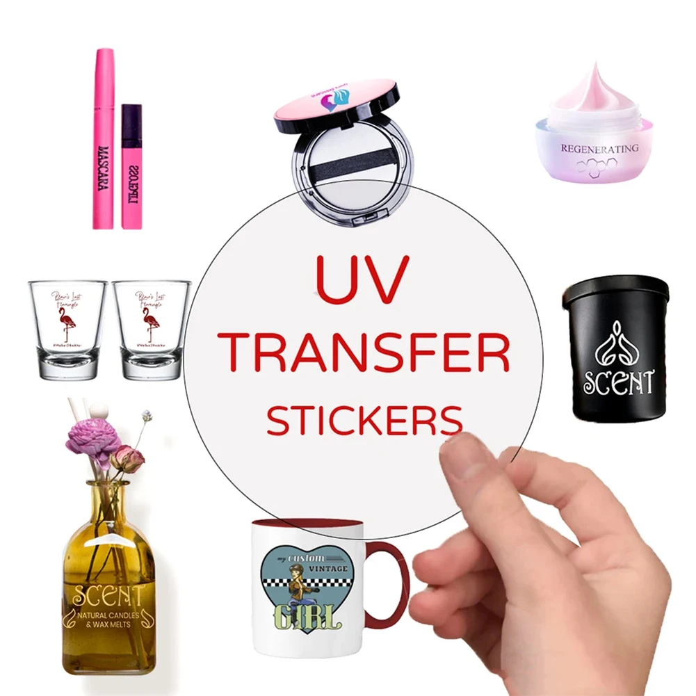 1Pc Custom Logo Transfer Stickers Personalized Brand Name Photo UV Dtf Label for Wedding Birthday Giftbox Keepsake Jewelry Box