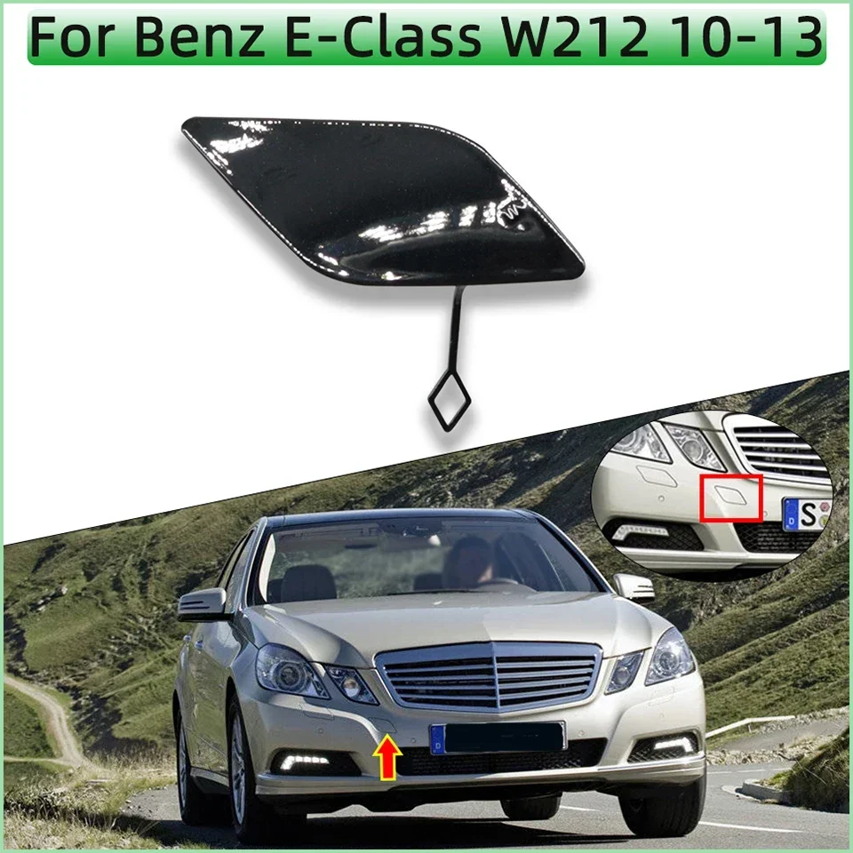 Front Bumper Towing Hook Eye Cap Tow Hook Cover Lid For Mercedes-Benz E-Class W212 2010-2013 E300 E350 E400 E550#A2128850126