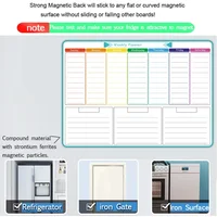 A3 Size Magnetic Weekly &monthly Planner:Spanish, French, English.Dry Erase Whiteboard Fridge Sticker Calendar 4
