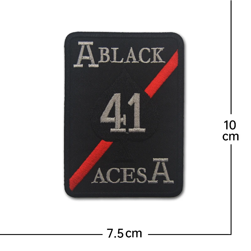 Death Card Poker Ace of Spades Patches Embroidery hook loop Punk Military Badges Tactical Patch For Clothing Bag Diy Accessories