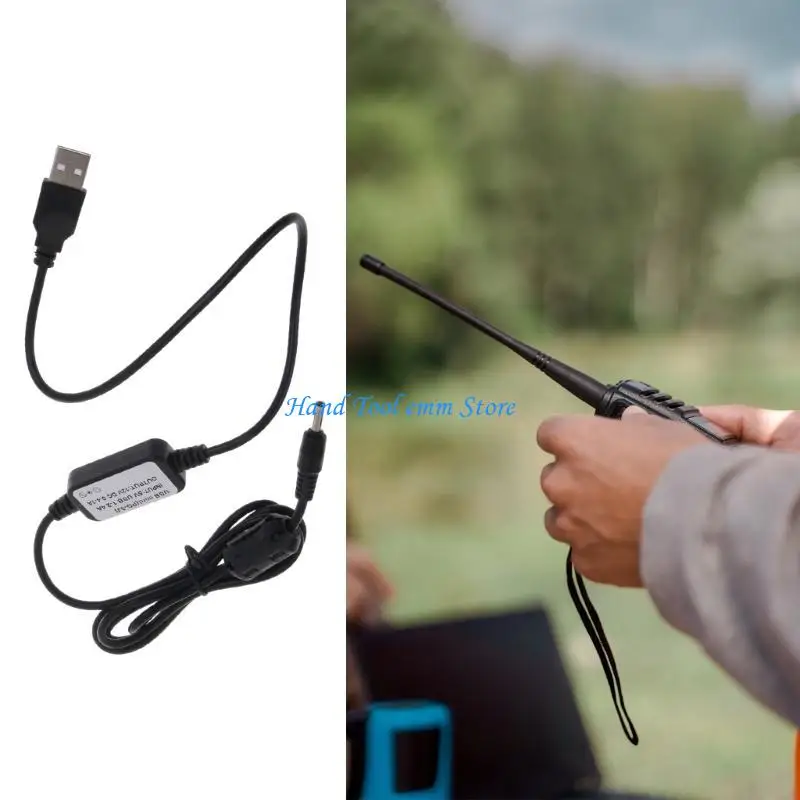 

H37F Высокопроизводительный PG-3J Walkie-Talkie Зарядка Cable USB Зарядное устройство ABS & Metal для Radio TH-D7E