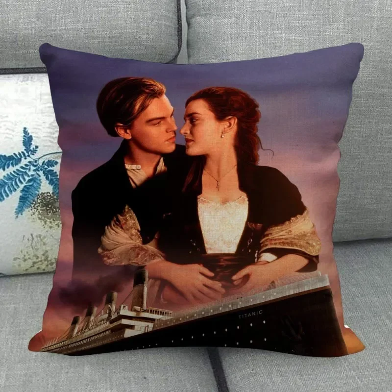 45X45cm Titanic Pillowcase Square Zipper Cotton Linen Pillow Cases Bedroom Home Office Decorative Pillowcase WJY10.16