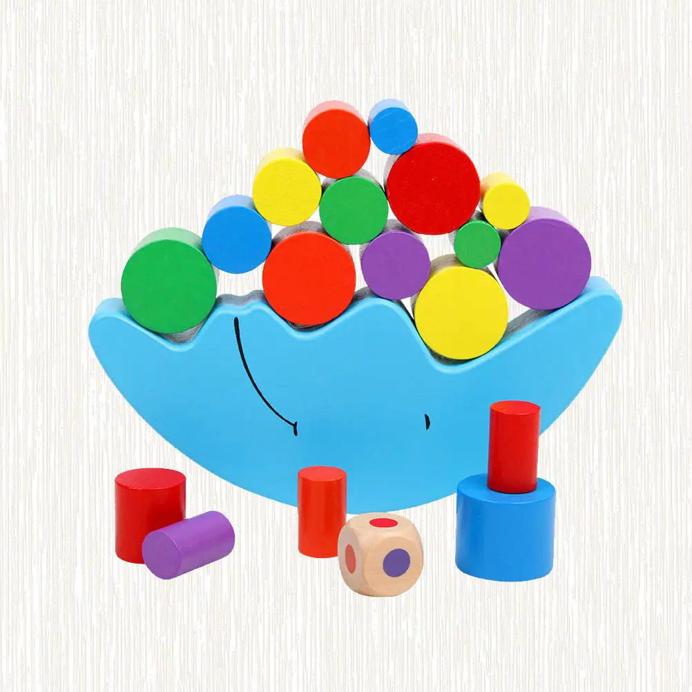 

Деревянная развивающая игра-балансир для детей: красочная пирамидка для раннего развития и взаимодействия родителей и детей, тренировка зрительно-моторной координации