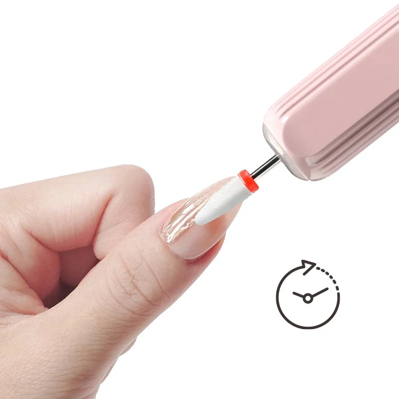 مطحنة مانيكير كهربائية متعددة الوظائف، مزيل أظافر احترافي وتلميع لإزالة الجلد الميت، أدوات مانيكير محمولة