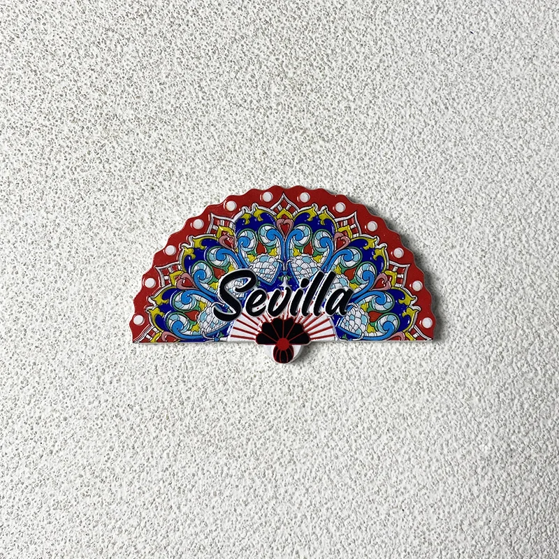 

Seville Travel Souvenir Creative Floral Fan - Displaying Spanish Cultural Style - Home Decoration Souvenir