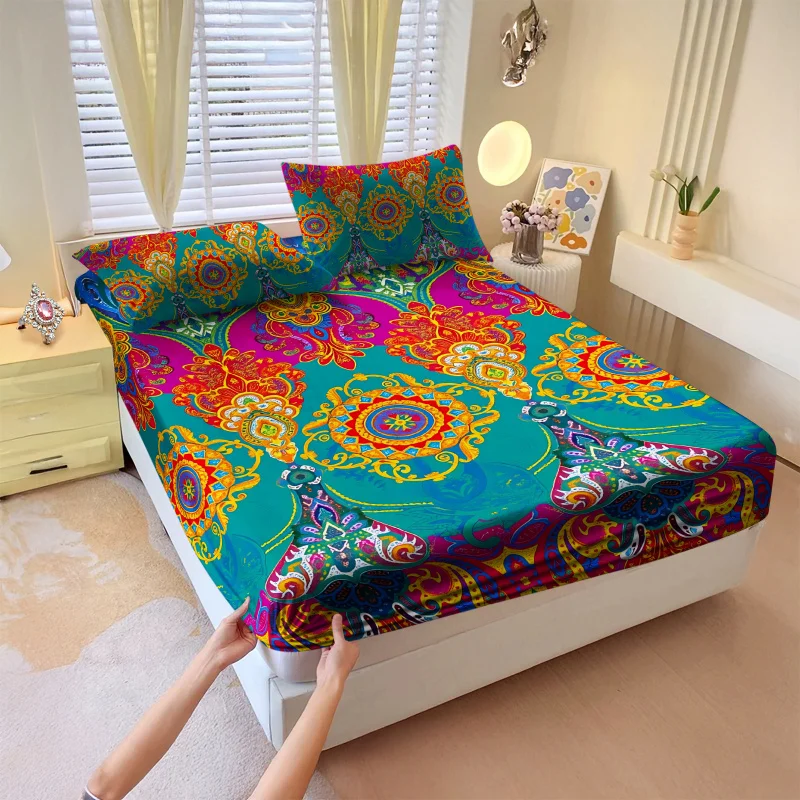 Juego de sábanas de tres piezas, incluye 1 sábana y 2 fundas de almohada, juego de ropa de cama, dormitorio