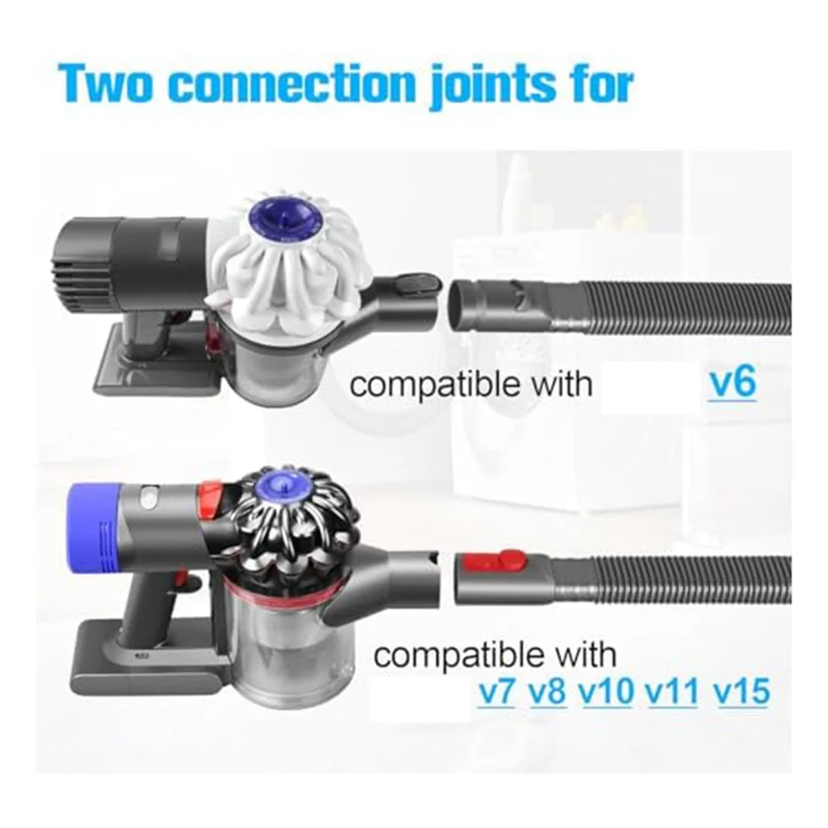 Alat celah fleksibel untuk penyedot debu Dyson, penyedot debu Dyson V11 V10 V15 V12 V8 V7 V6, sempurna untuk menghilangkan garis pengering