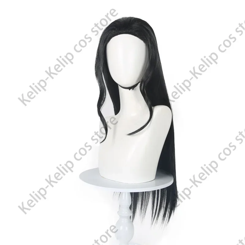 CosplayAnime Nico Robin Miss Allsunday Cosplay Costume Egghead Island Fantasy Wig Black PU Coat Shorts Woman Sexy Carnival Party