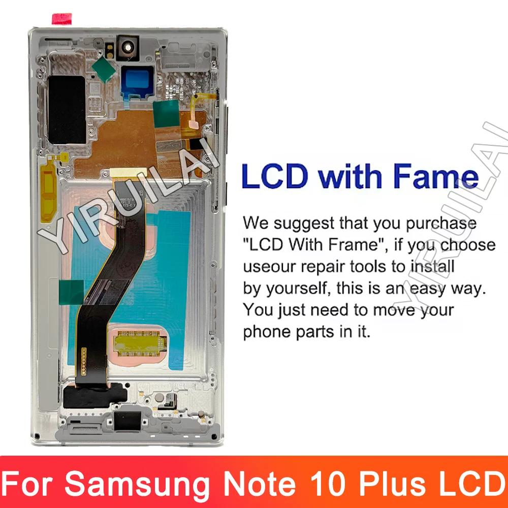 TFT Screen for Samsung Galaxy Note10+ N975F N976F Lcd Display Digital Touch Screen with Frame for Samsung Galaxy Note 10 Plus 5G