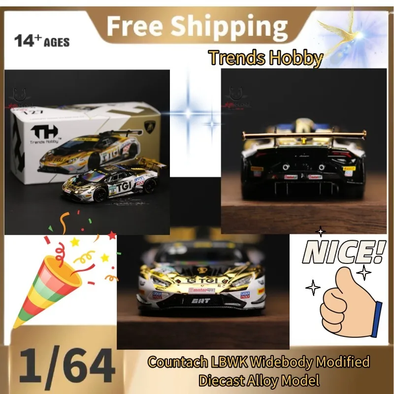 [In Stock] Trends Hobby 1:64 GT3 EVO2 DTM 19 Diecast Alloy Car model, Collectible decorative item, Boy Gift, Festival Gift.