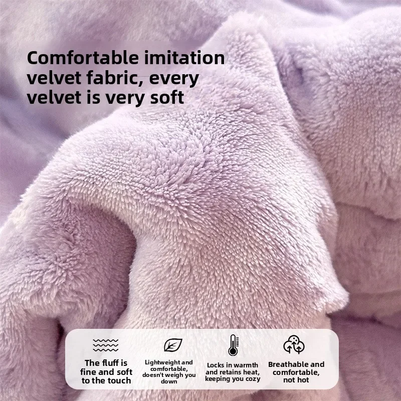winter-new-imitation-rabbit-velvet-high-gram-weight-three-layer-quilted-thick-blanket-blanket-household-bedroom-blanket-quilt