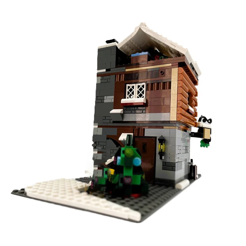 Stad Street View Model MOC Bouwstenen Alpine Lodge Architectuur Modulaire Technologie Geschenken Vakantie Monteer Kinderen Speelgoedpak
