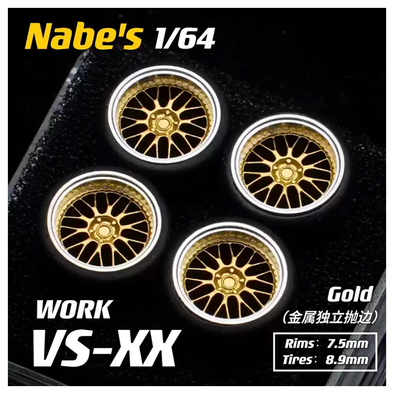 Simulation scale die-cast model wheel hub modification 1/64 Nabes X Chika Work Vsxx 8.9/9.7mm modified wheel hub