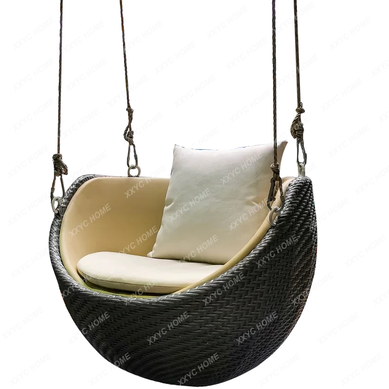 Glider Home Designer Cradle Chair Indoor Swing Single Rocking Chair Balcony Lazy Bird's Nest Hanging Basket Rattan Chair