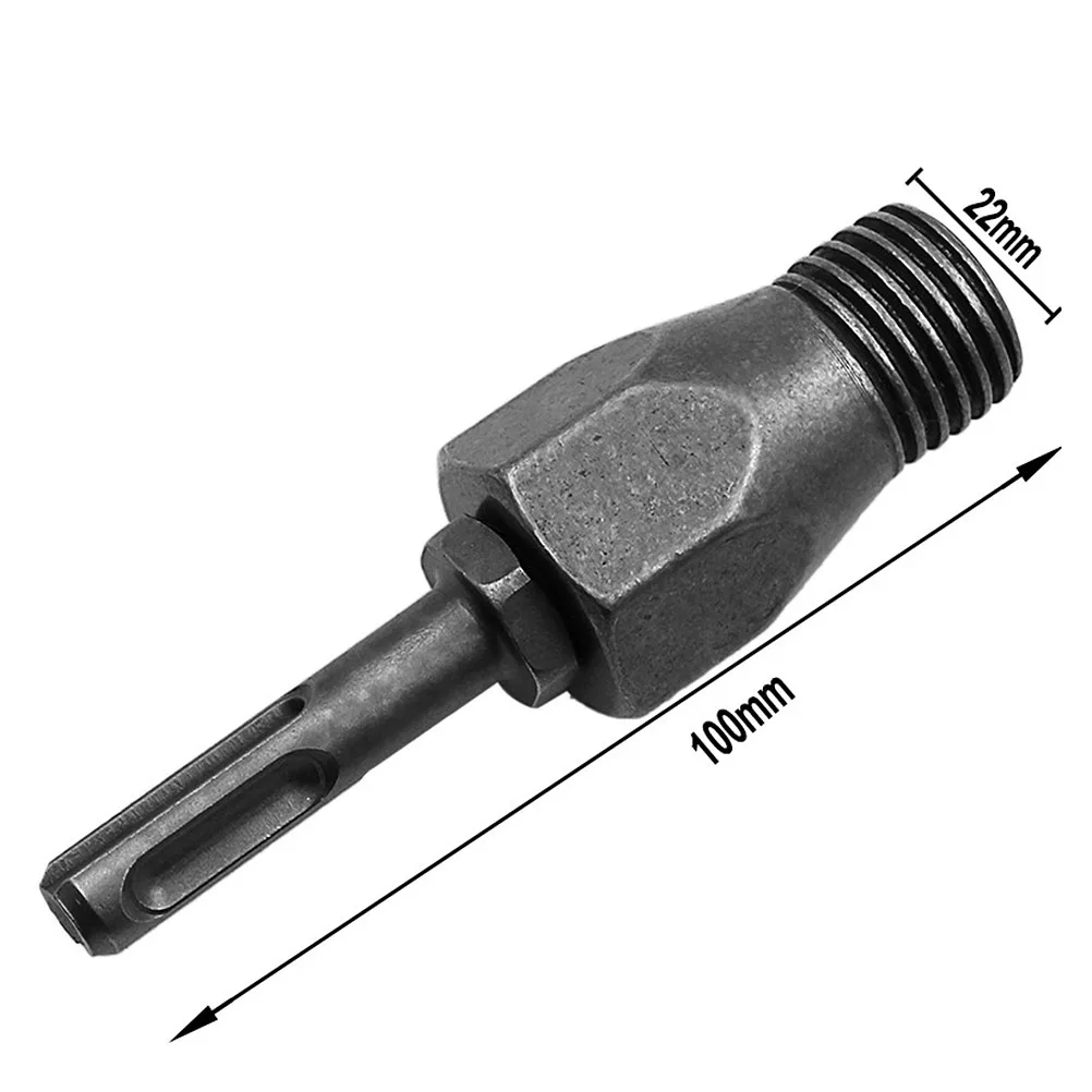 Надежный адаптер для сверления для применений на кирпичную стену. Черная круглая ручка. Конвертер для алмазных сверл. Сверхмощный металлический патрон.