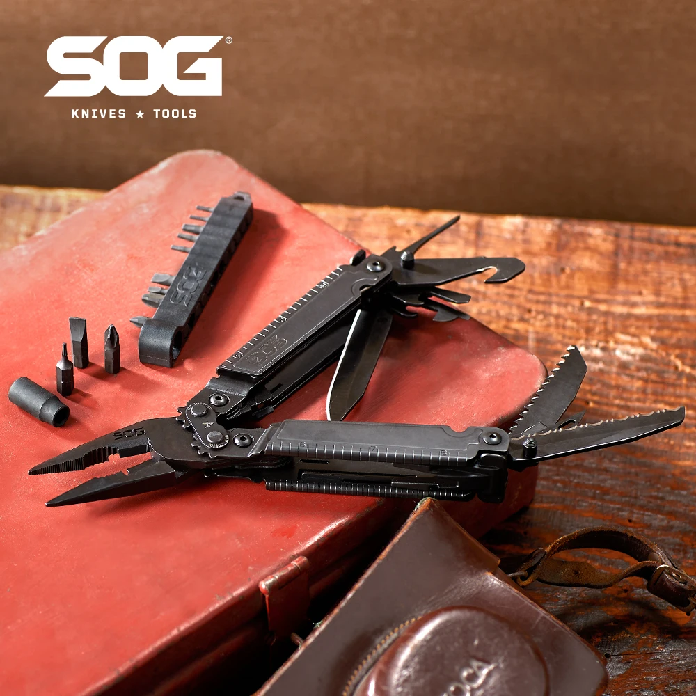 SOG PowerAccess Assist 21-in-1 EDC Military Tactical Gear - Compact Multitool with Pliers& Knives, Outdoor Camping Survival Kit