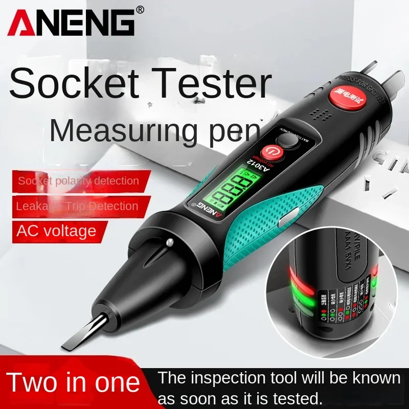 

ANENG Intelligent Test Pen for Measuring Breakpoints, Multi-function Digital Display Socket Phase Meter, Detecting Line Test Pen