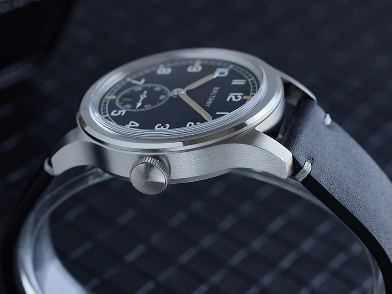 Baltany S2081 Dirty Dozen Felduhr, 39mm Retro ST1731 Mechanische Datumsuhr, Saphirglas, Leuchtend, Wasserdicht, Kleine Sekunde – Detail 10