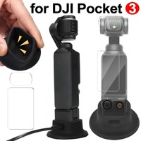 1-5PCS Camera Desktop Mount Stand Base for DJI Osmo Pocket 3 9H Hardness Tempered Glass Screen Protectors for DJI Osmo Pocket 3