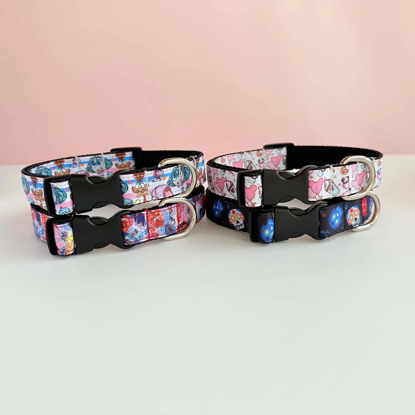 

Mickey Mouse Ear Dessert Coco Totem Dog Collar Inside out Pet Collar for all ages of dog