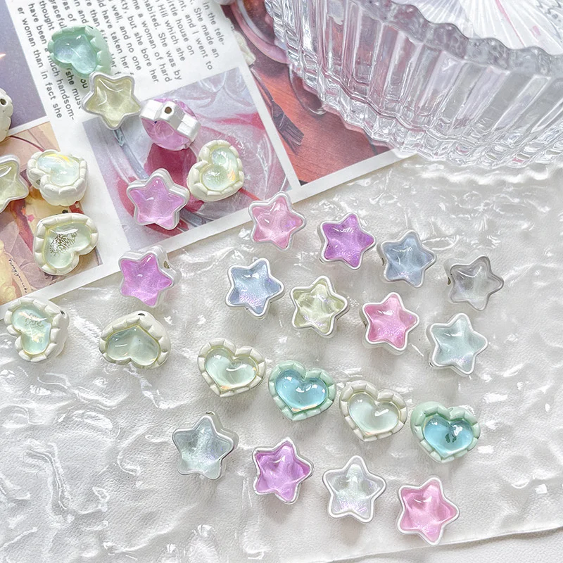 Wholesale 30pcs/lot resin cabochon alloy stars/heart shape alloy floating locket beads diy jewelry earring/bracelet accessory