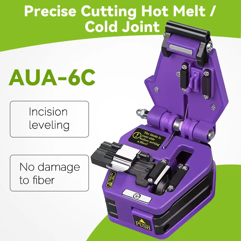 AUA-6C Fiber Cleaver Cable Cutting Knife FTTT Fiber Optic Knife Tools Cutter High Precision Cleaver 16 Point Blade