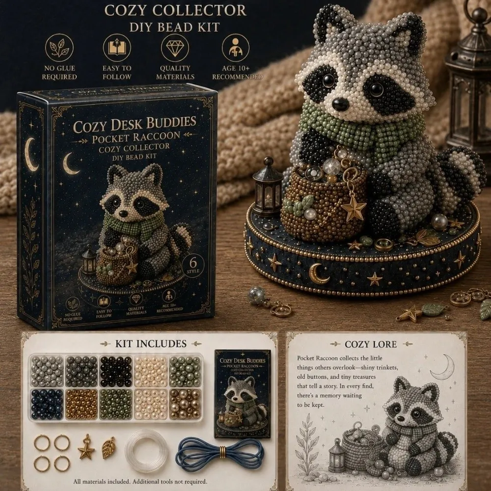 3D Design Animal Guardian Beading Kit Handmade Animal Shape Animal Bead Set Material Package with Colorful Beads