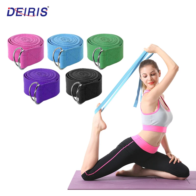 Deiris 320cm Yoga Stretching Belt,Cotton Colorful Resistance Strap,Flexible Fitness Extra Thick Exercise Rope