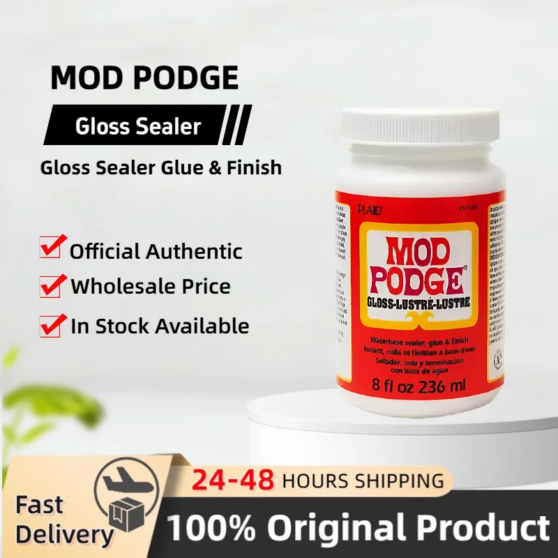 

Оригинальный глянцевый герметик Mod Podge, клей и финиш, быстросохнущий, легко чистящийся, нетоксичный, ремесленный клей для деревянной бумаги, ткани, 2 унции/4 унции/8 унций