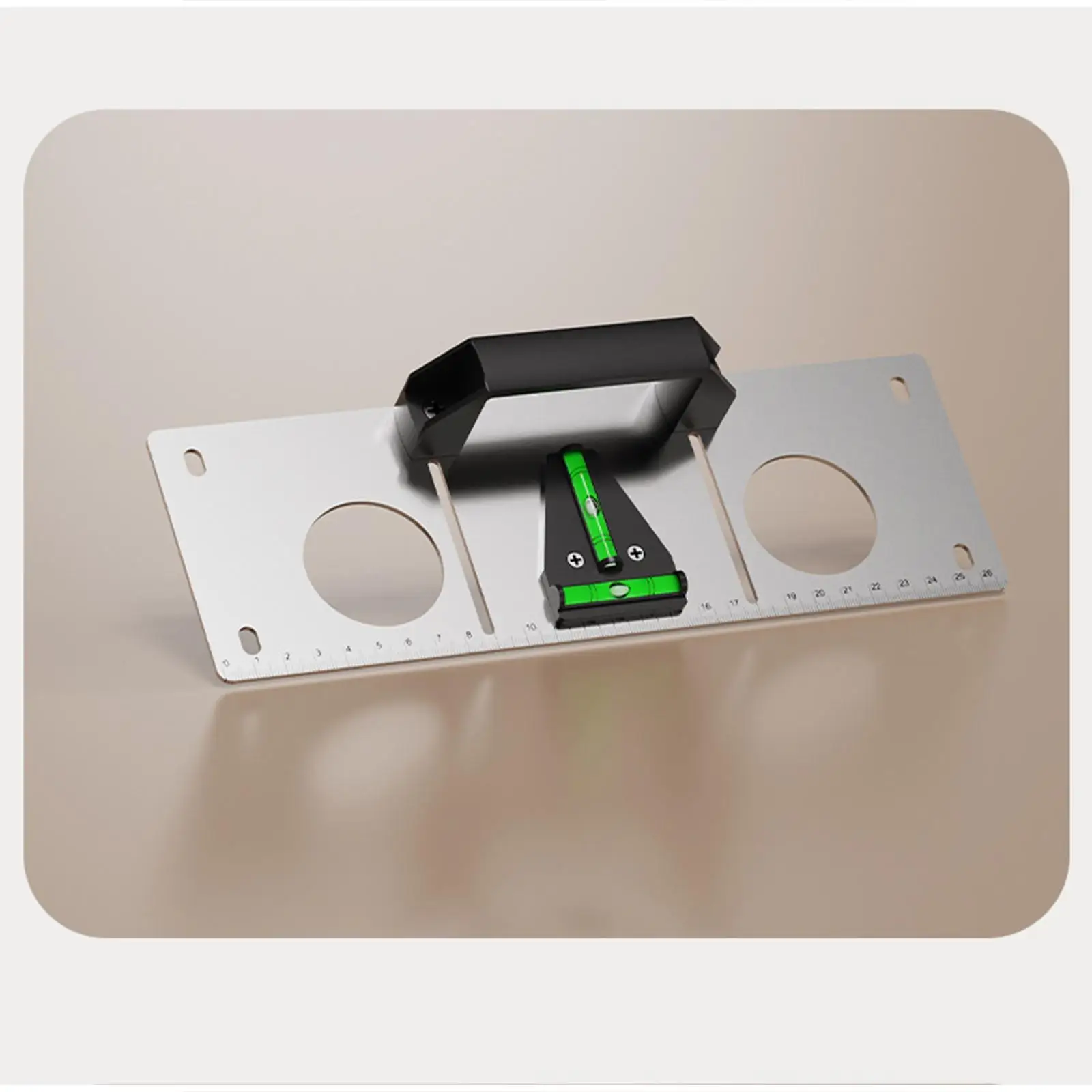 Wall Box Template and Level Precision Layout Ruler for Power Socket Box and Junction Box Electrical Installs