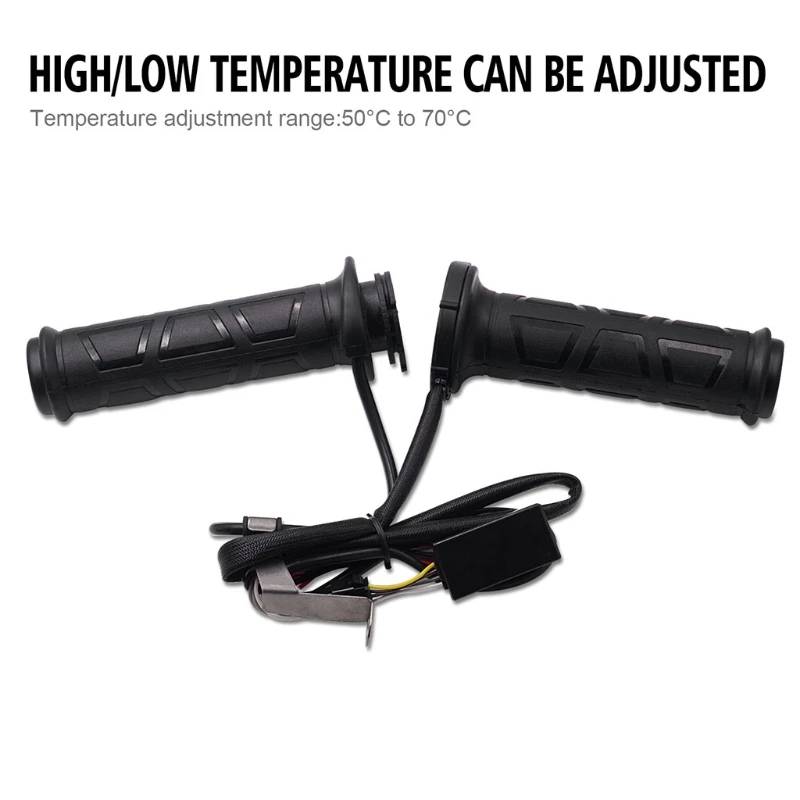 Universal Motorcycle Handlebar Warmer 22mm E-bike Grips Electric Heated Pads Dropship