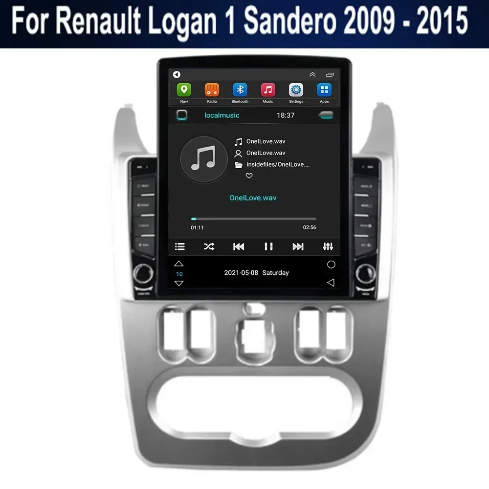 Radio samochodowe Android 13. Odtwarzacz multimedialny 9,7 "ekran Tesla dla Renault Logan 1/Sandero 2009-2035 Lada Largus Dacia Duster Gps