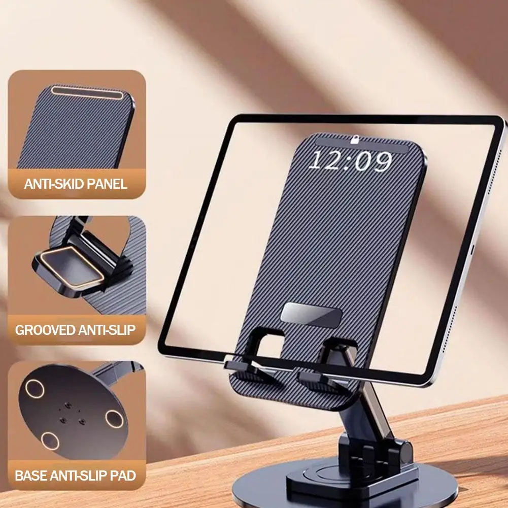 Metal Rotating Retractable Mobile Phone Holder Aluminum Lowered Adjustment 360° Free Angle/height Raised Alloy J1K2